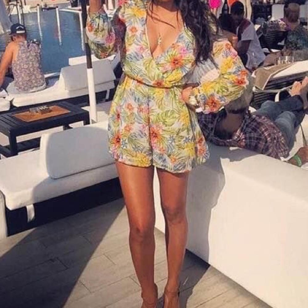 Glamorous floral romper size small